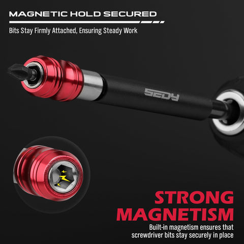 SEDY 5-piece extension 12inch extended reach for hard-to-access screws.