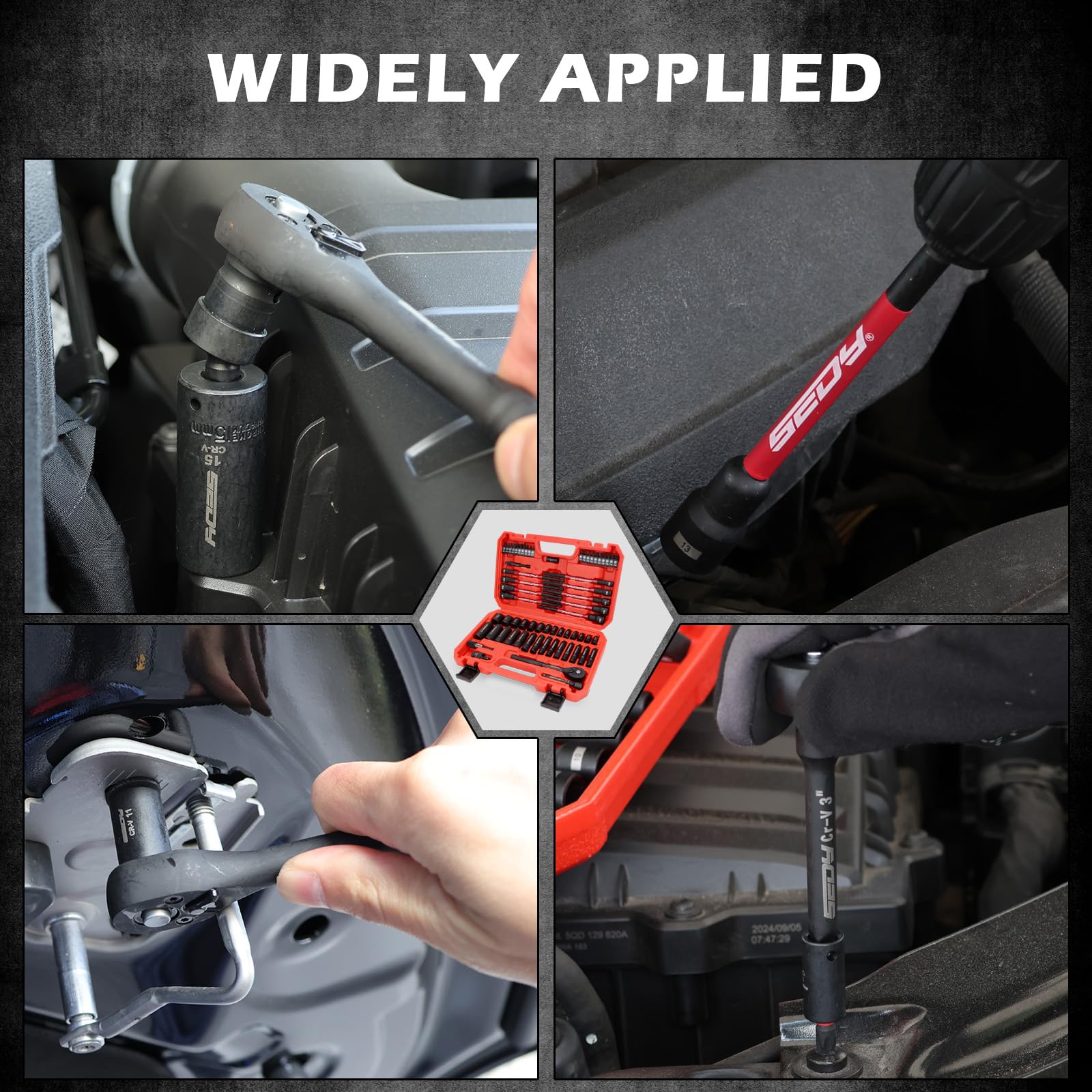 SEDY bit coupler expands compatibility with drills and screwdrivers.