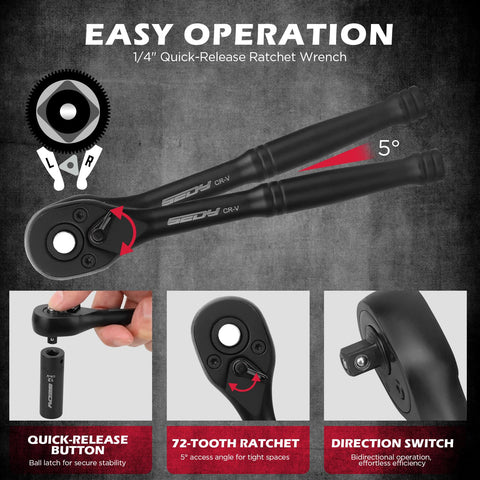 SEDY magnetic nut drivers with 6-inch length for secure grip in tight spaces.