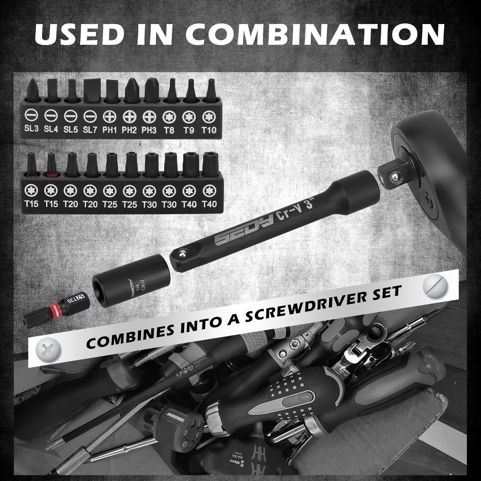 SEDY quick-release ratchet handle speeds up projects with smooth engagement.