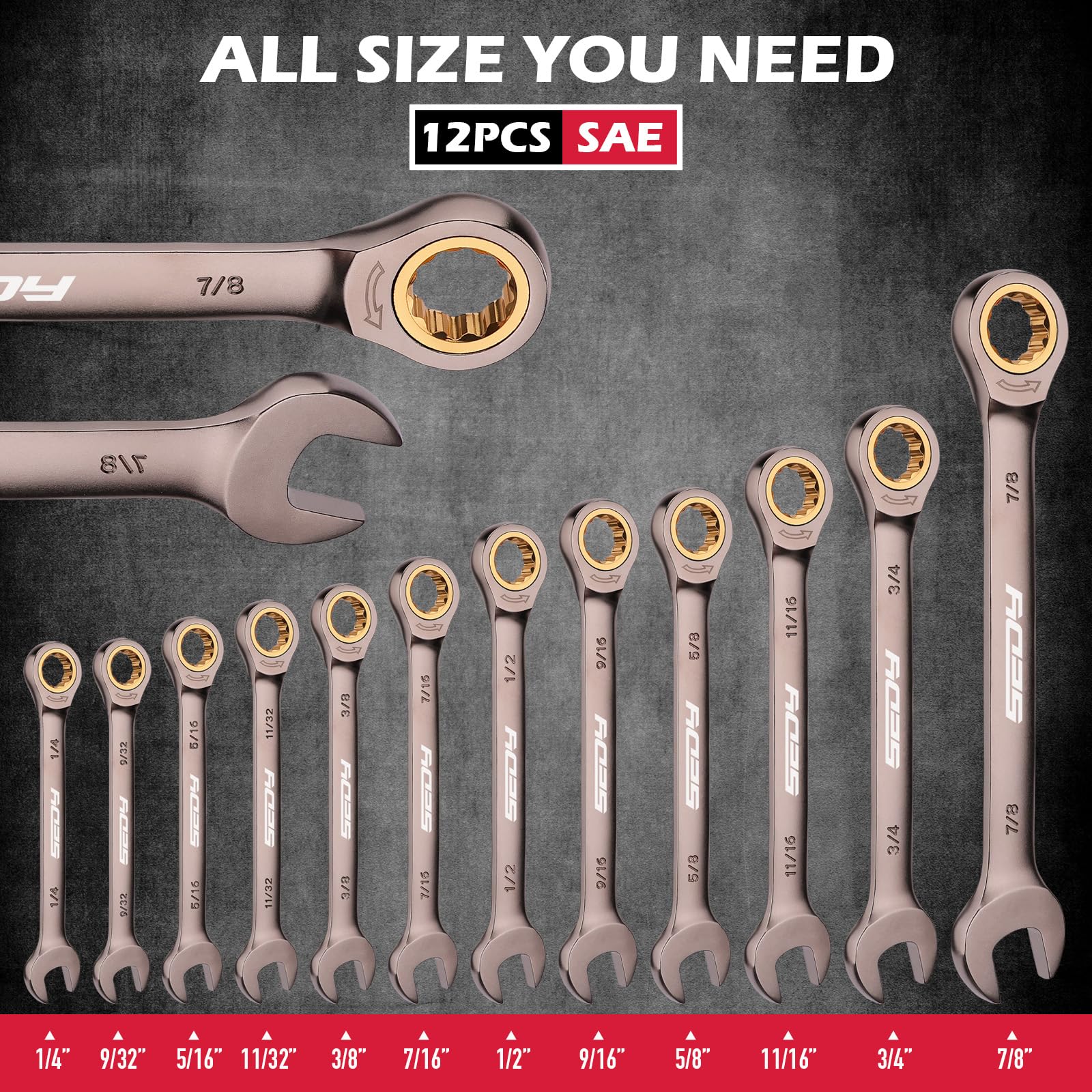 Sedy 72-tooth ratchet gear enabling tight-space work in engines.