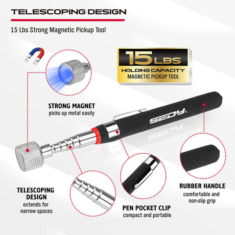 SEDY 9in rectangular magnetic tray keeps small parts organized and within reach.