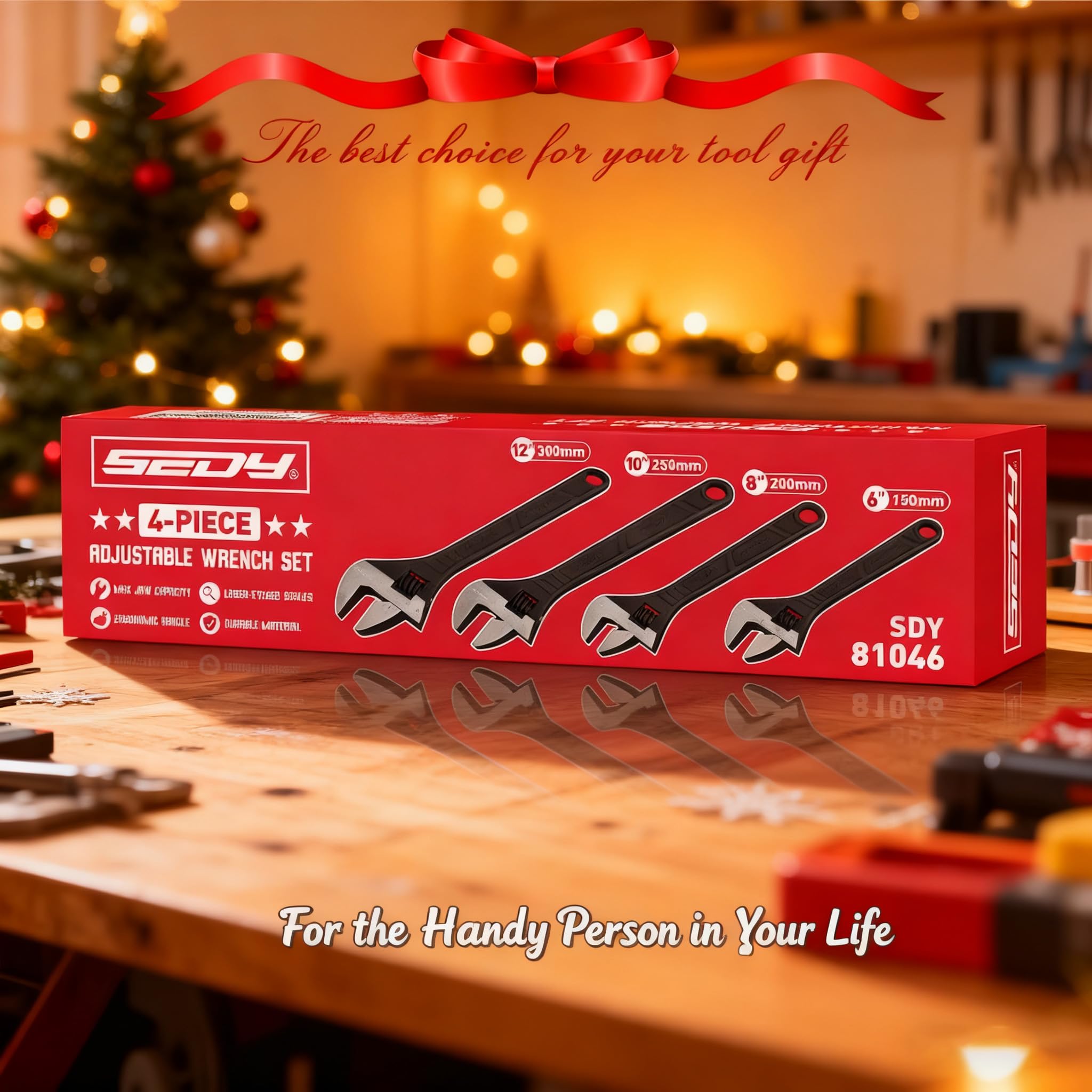 SEDY complete wrench set case keeps all sizes organized and portable.