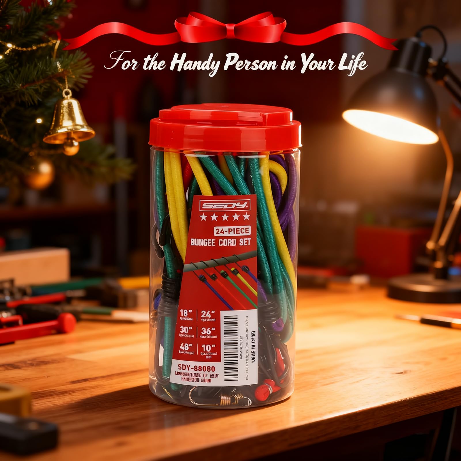 SEDY vinyl-coated hooks protect gear surfaces during use.