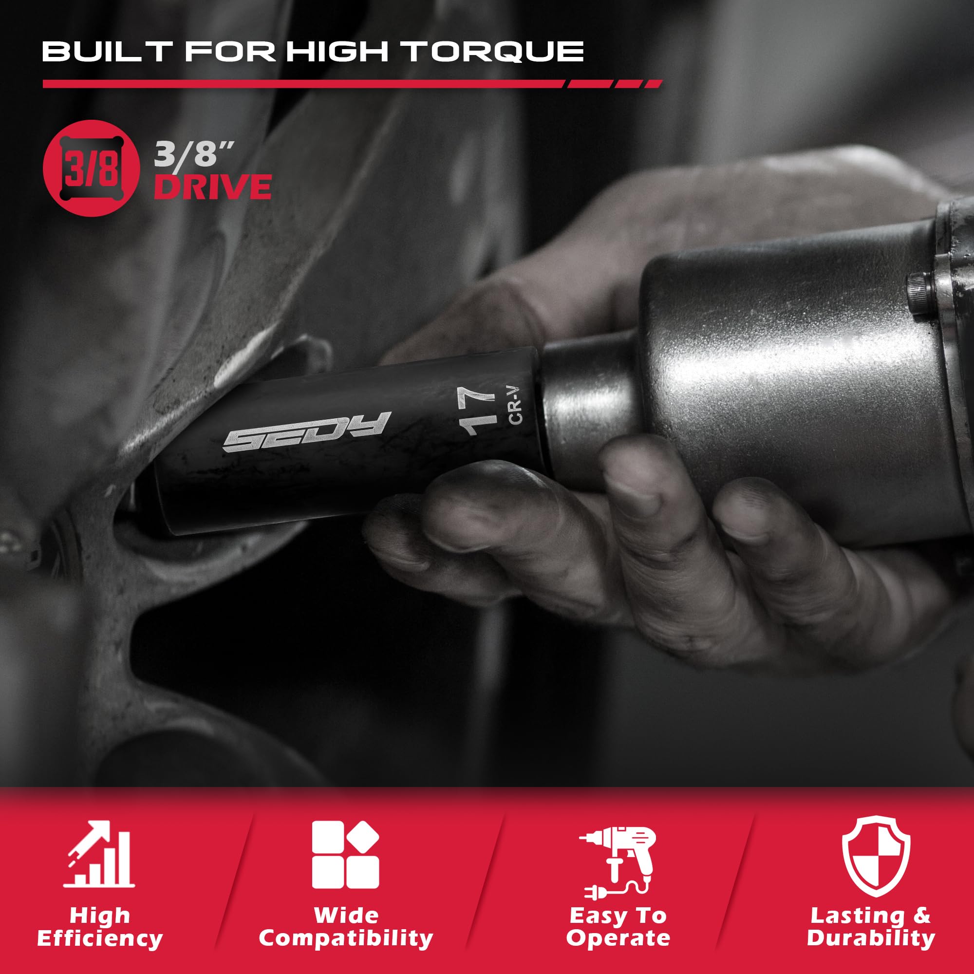 SEDY CR-V finish sockets resist corrosion for long-lasting use