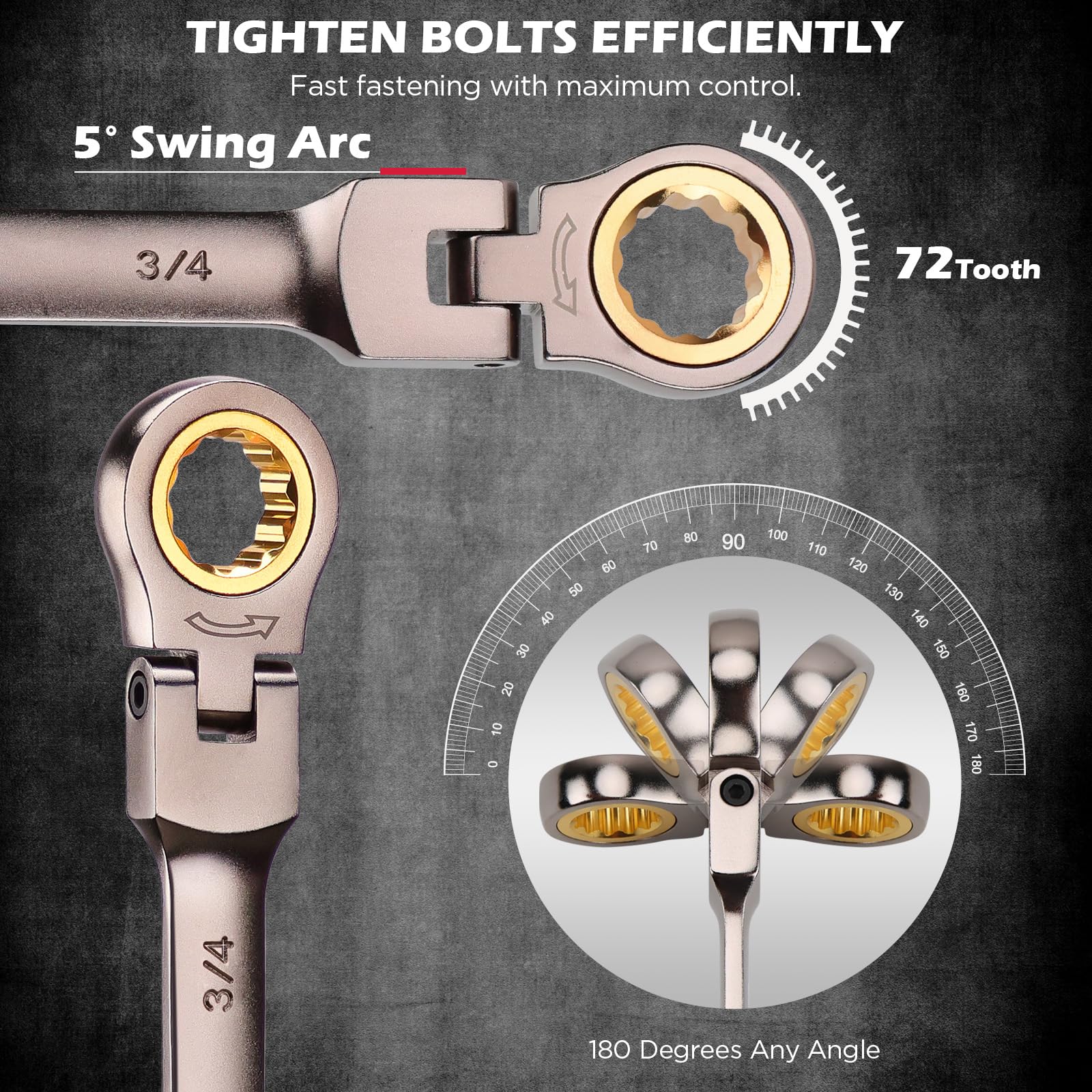 SEDY Cr-V steel nickel-plated wrenches resist rust for long-lasting work