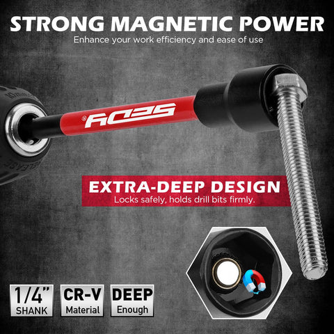 SEDY dual-drive ratchet enables quick switching between sockets and bits.