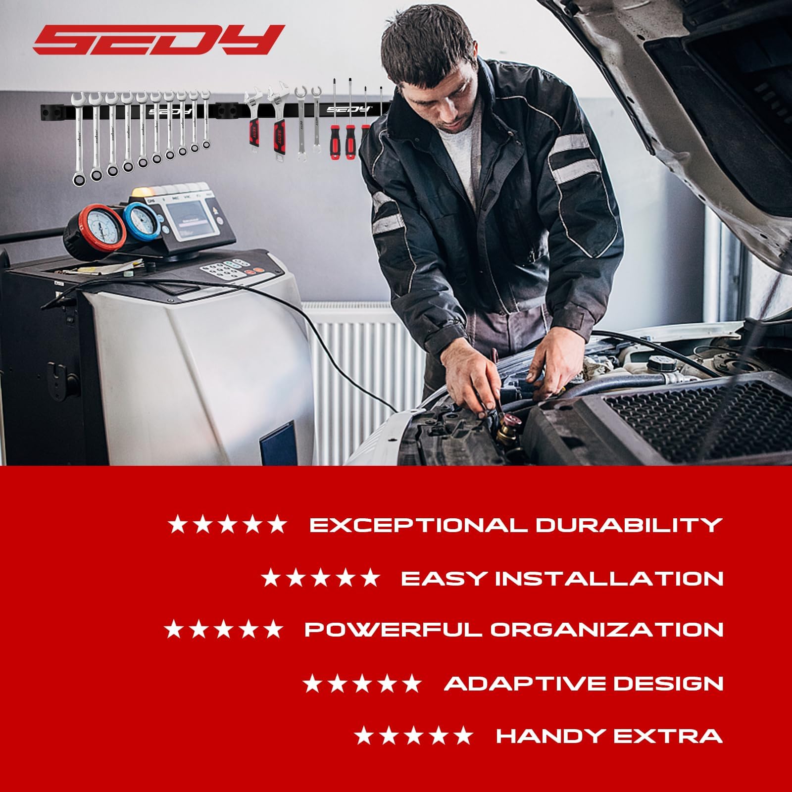 SEDY easy installation with screws included for fast setup.