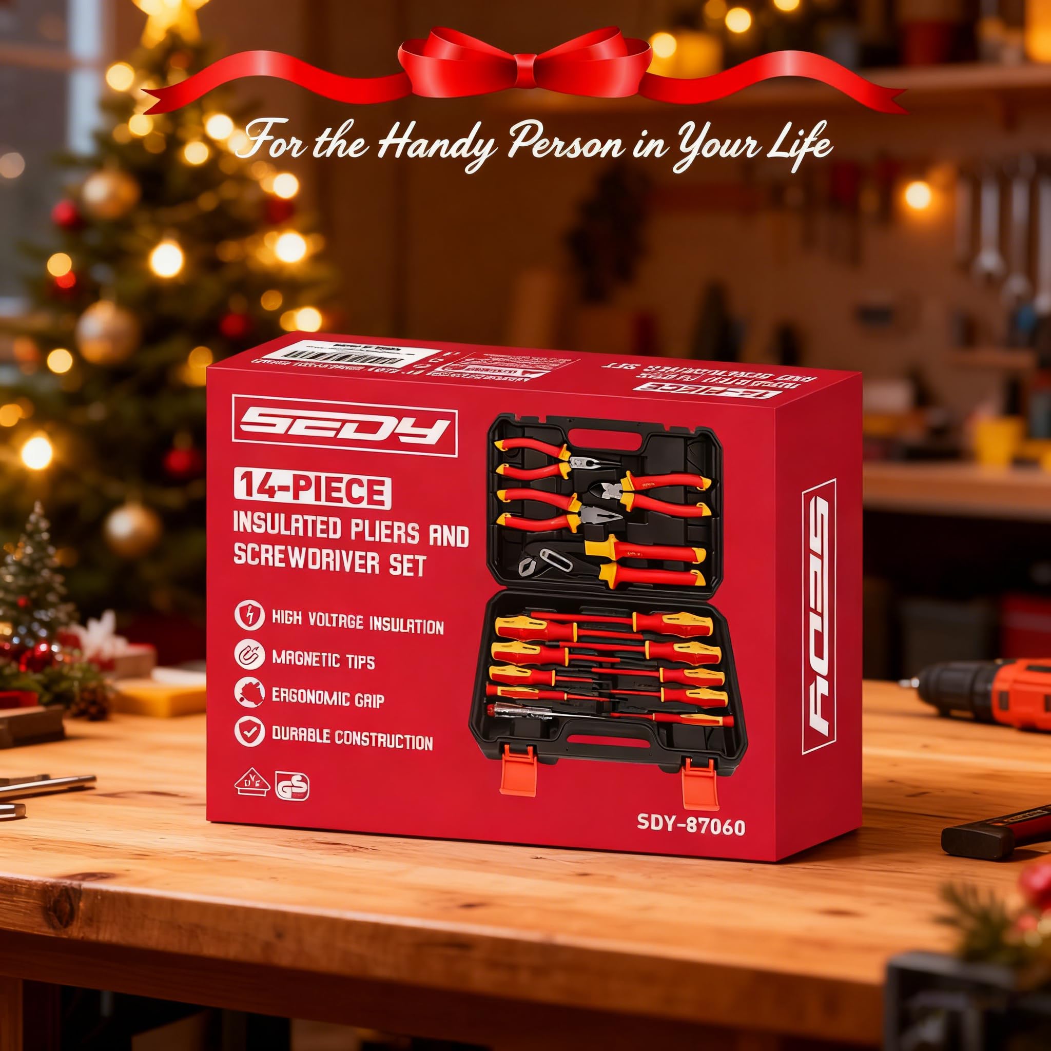 Professional-grade SEDY insulated tool set for electricians and DIYers.