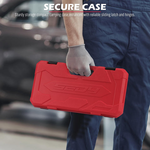 SEDY case design facilitates easy transport between home, shop, and garage