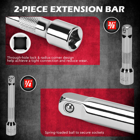 SEDY 3-inch extension bars extend reach for recessed fasteners.