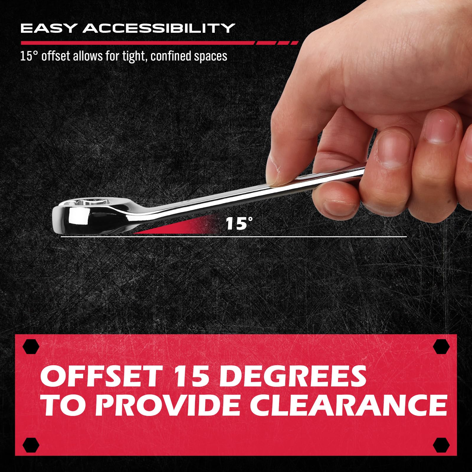 SEDY double open-end design eases nut removal in confined areas.