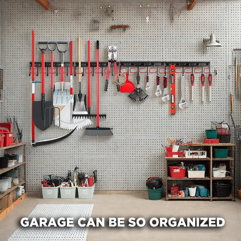 SEDY heavy-duty wall mounts with 20 coated steel hooks for tools.