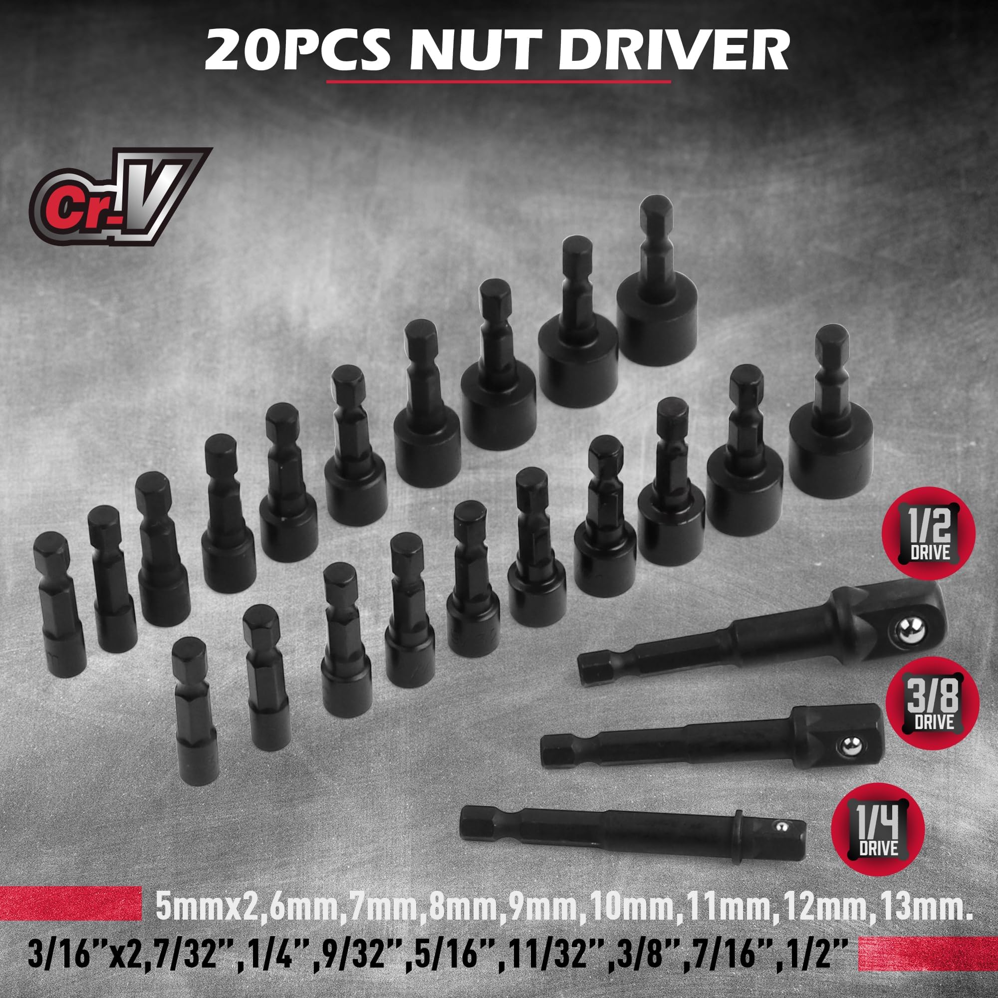 SEDY hex, torx, nut driver and more offer varied task compatibility in one set.