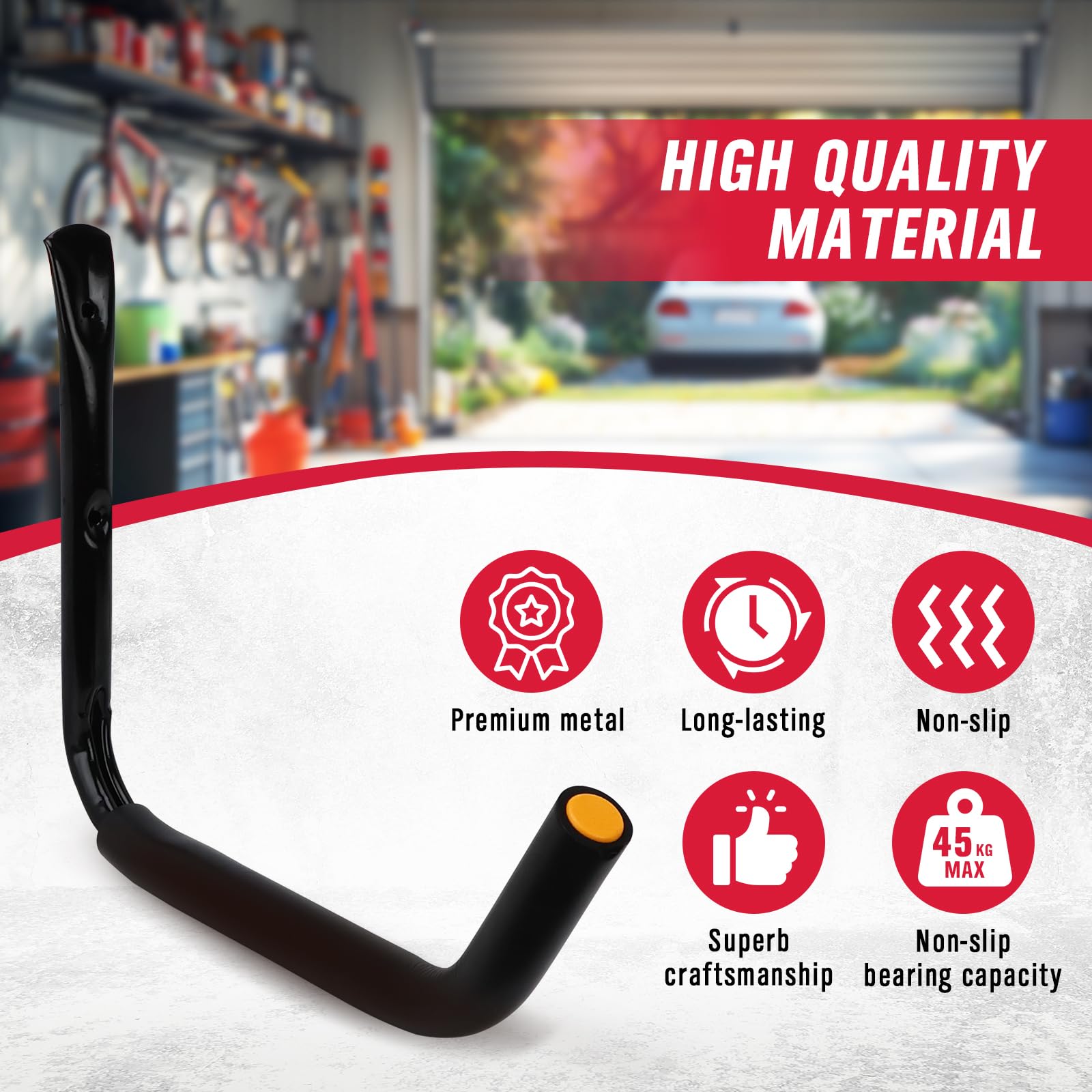 SEDY high-capacity hook close-up showing robust steel and EVA padding.