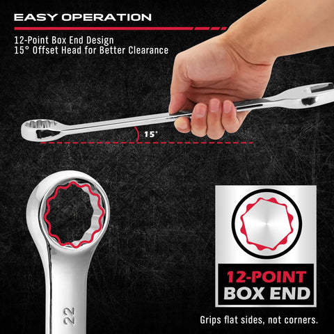 SEDY wrenches with longer pattern enhancing leverage on stubborn bolts