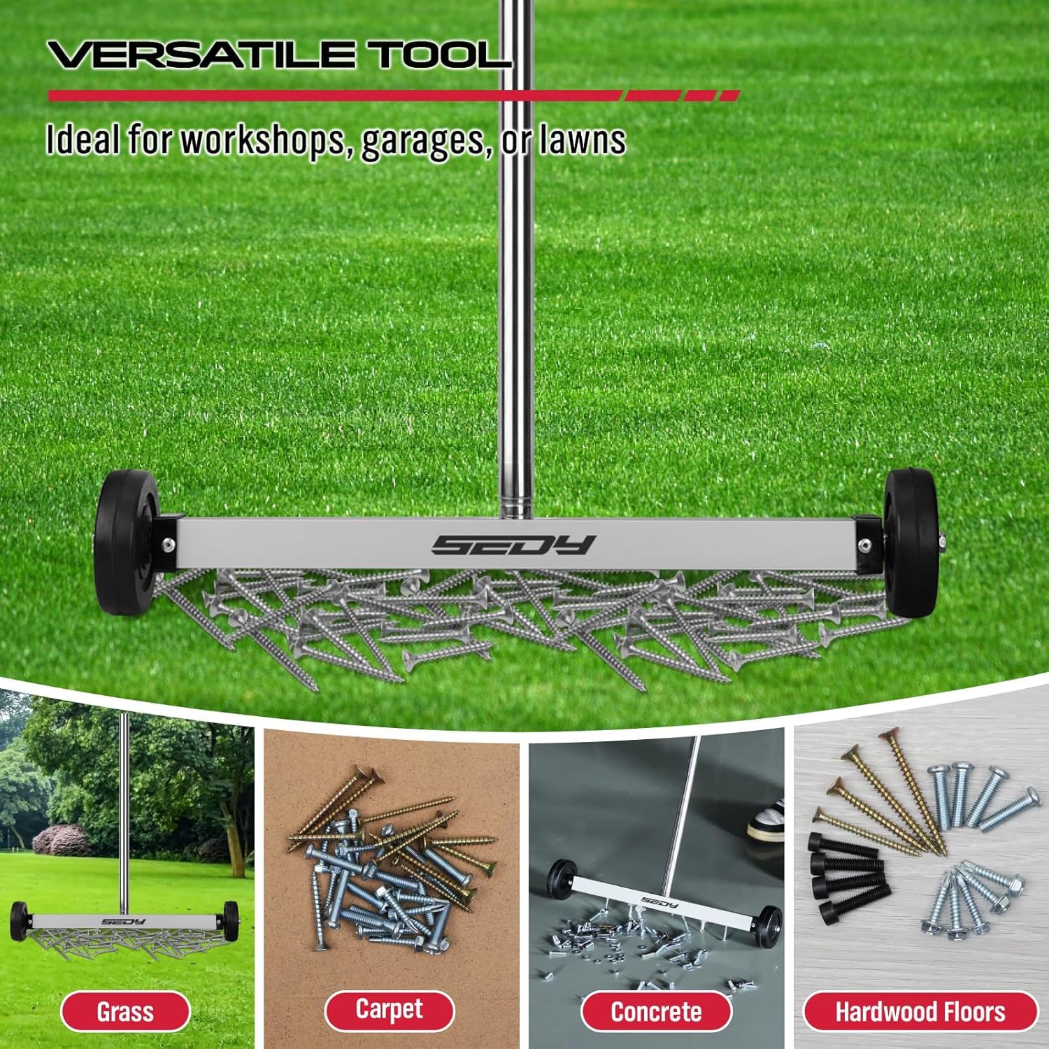 SEDY compact tool stores easily after tasks for quick, portable cleanup.