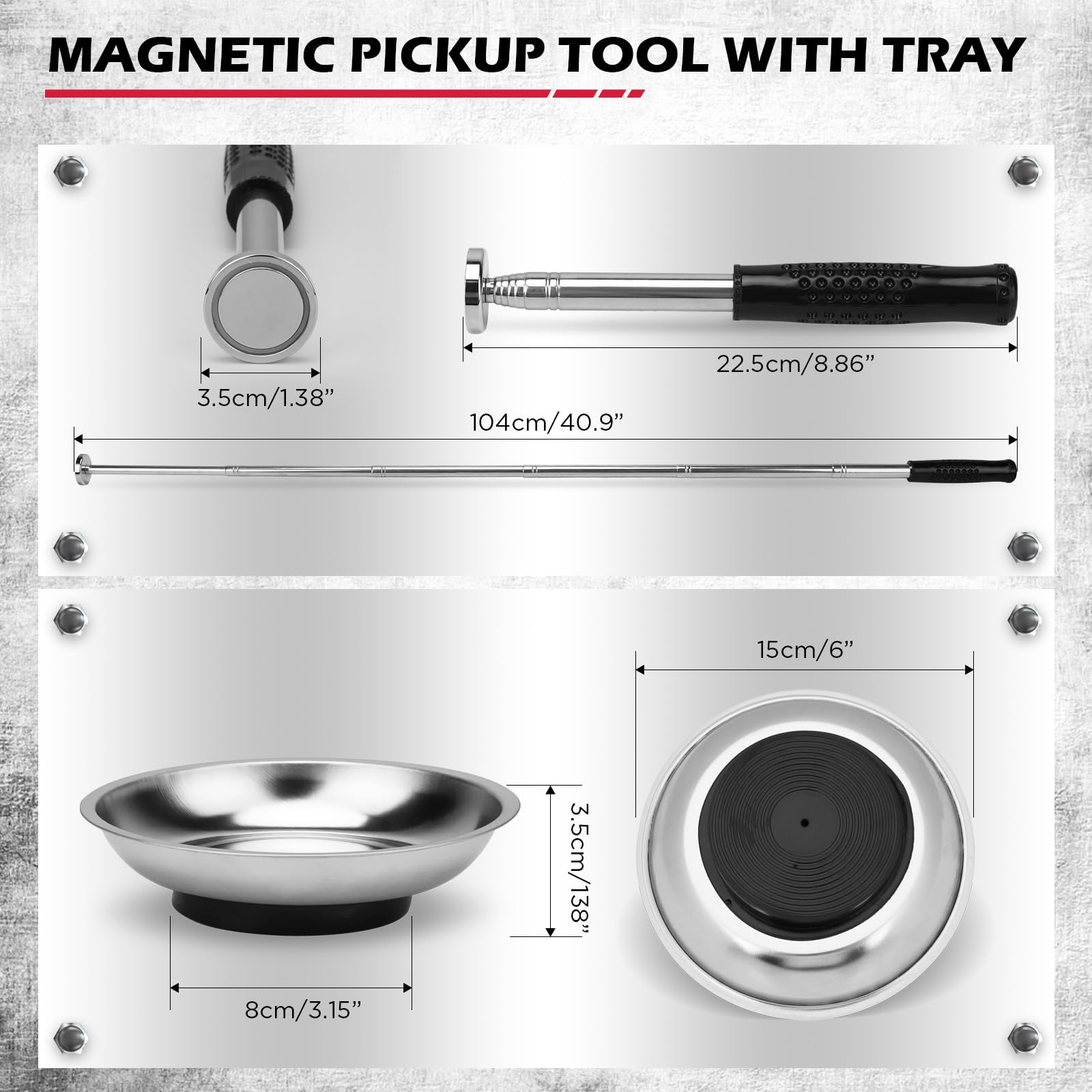 SEDY magnetic trays organizing small metal parts