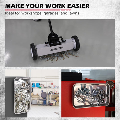 SEDY versatile tool for carpet, concrete, and yard cleanup tasks