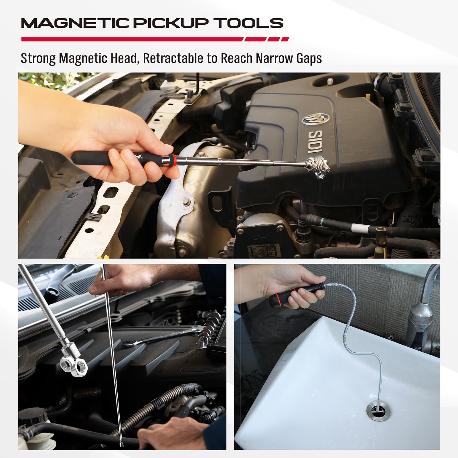 SEDY non-slip rubber grips provide comfortable control during repairs.