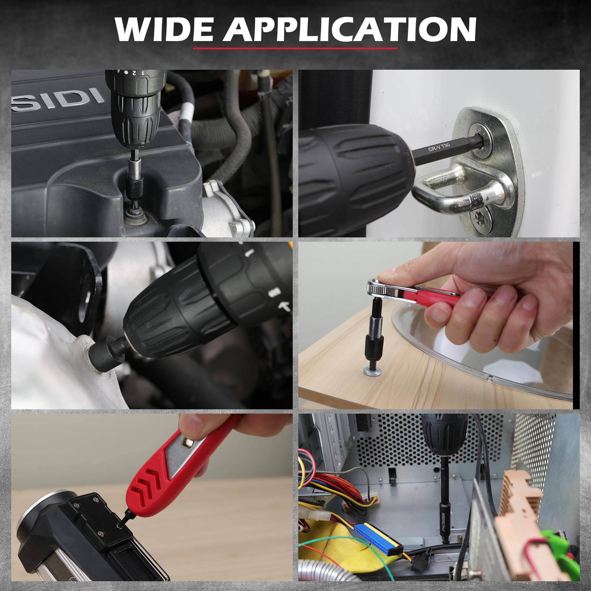 SEDY one-quarter-inch magnetic extension fits power and manual tools.