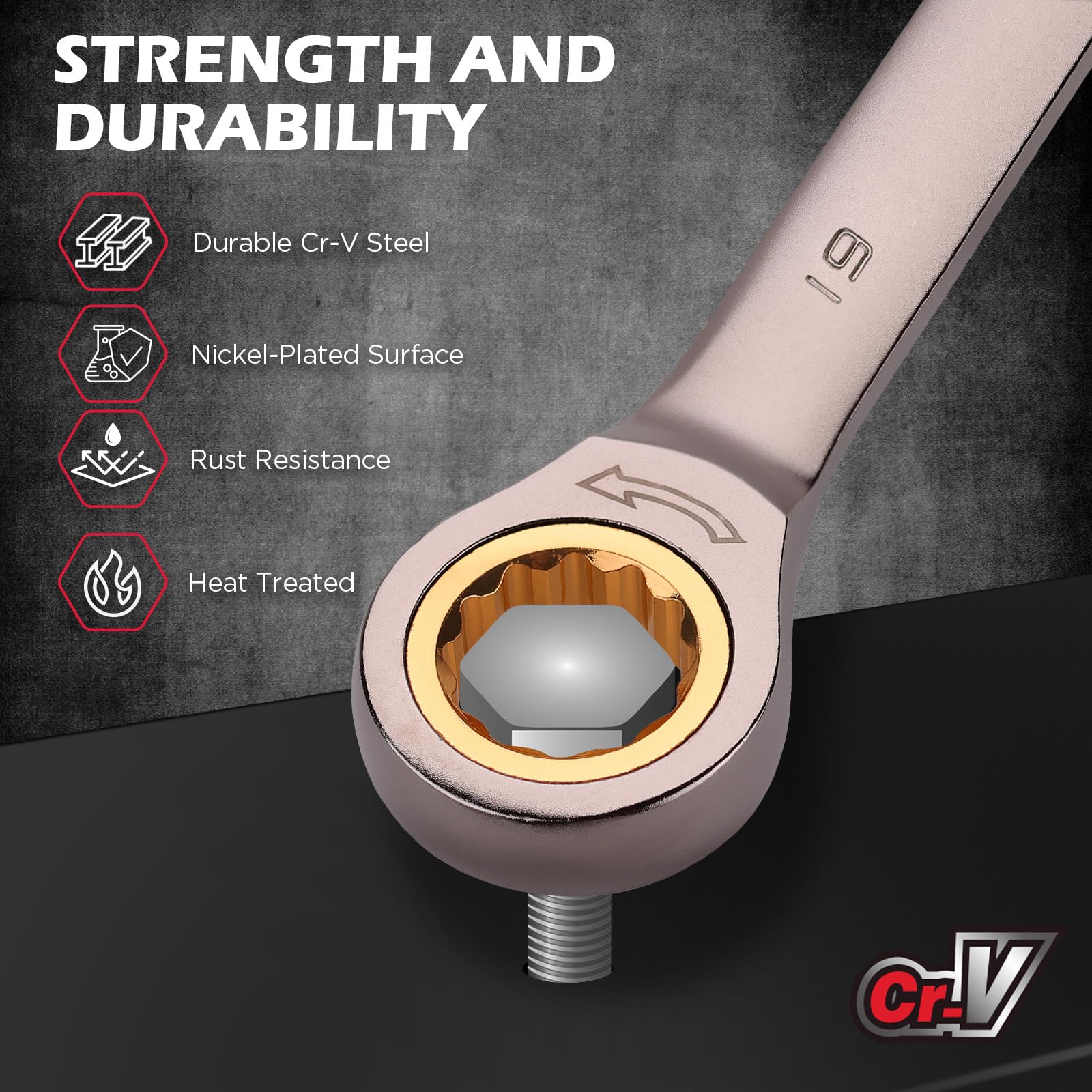 SEDY open-end and box-end ratcheting tools for versatile use.