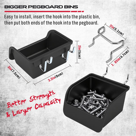 SEDY garage and workshop setup using pegboard hook set