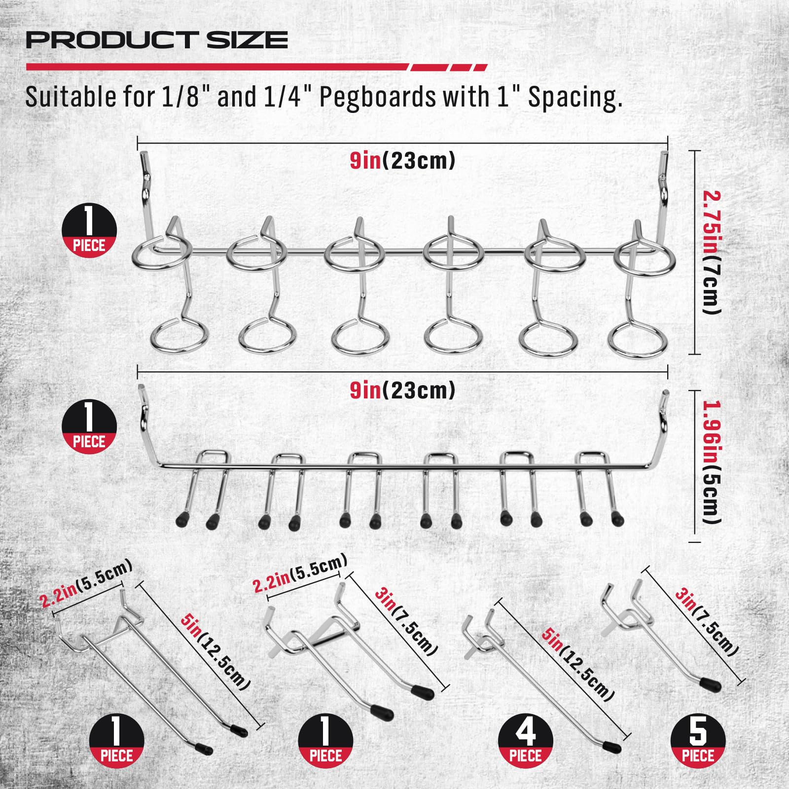 SEDY chrome-finished hooks resist rust for long-lasting workshop use