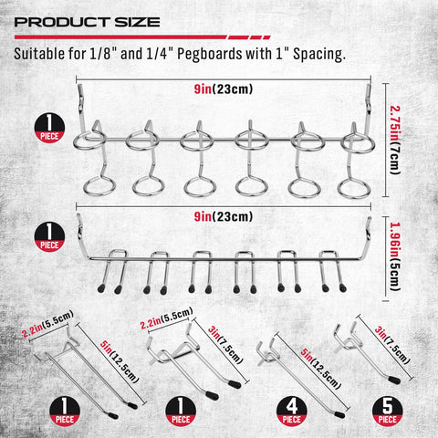 SEDY chrome-finished hooks resist rust for long-lasting workshop use