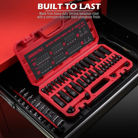 SEDY precision-machined hex bits ensure smooth insertion and secure grip