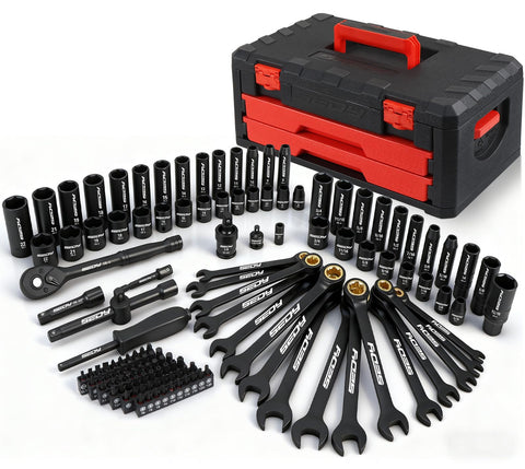 SEDY Premium 132-piece tool set in case for organized access.