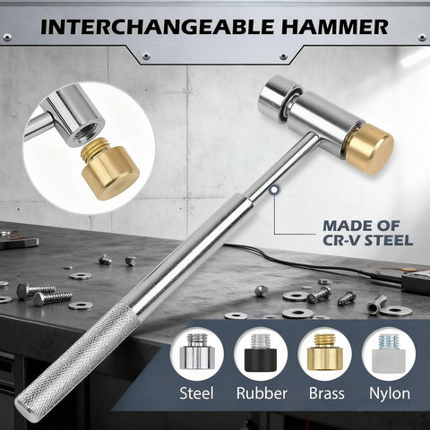 SEDY interchangeable-heads hammer enabling adaptable strikes