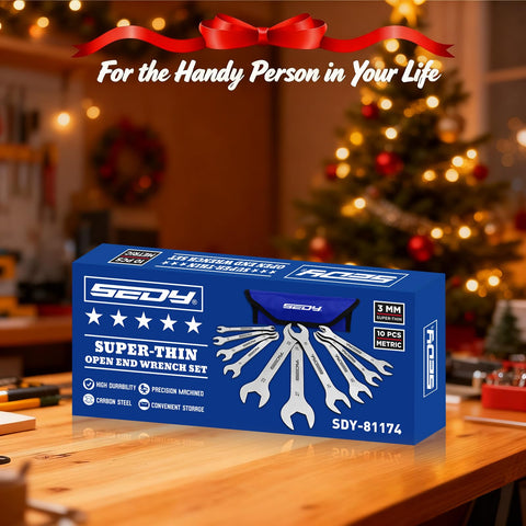 SEDY professional-grade open-end wrenches provide precise jaws to prevent rounding