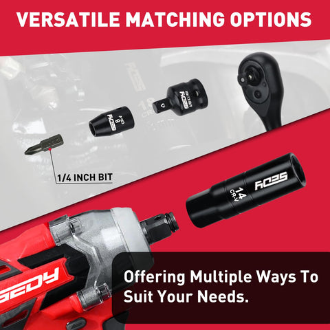 SEDY ratchet handle with universal joint reaches tight spaces.
