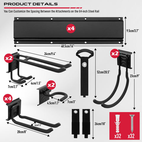 SEDY 300 lbs capacity rack provides sturdy support for heavy tools.
