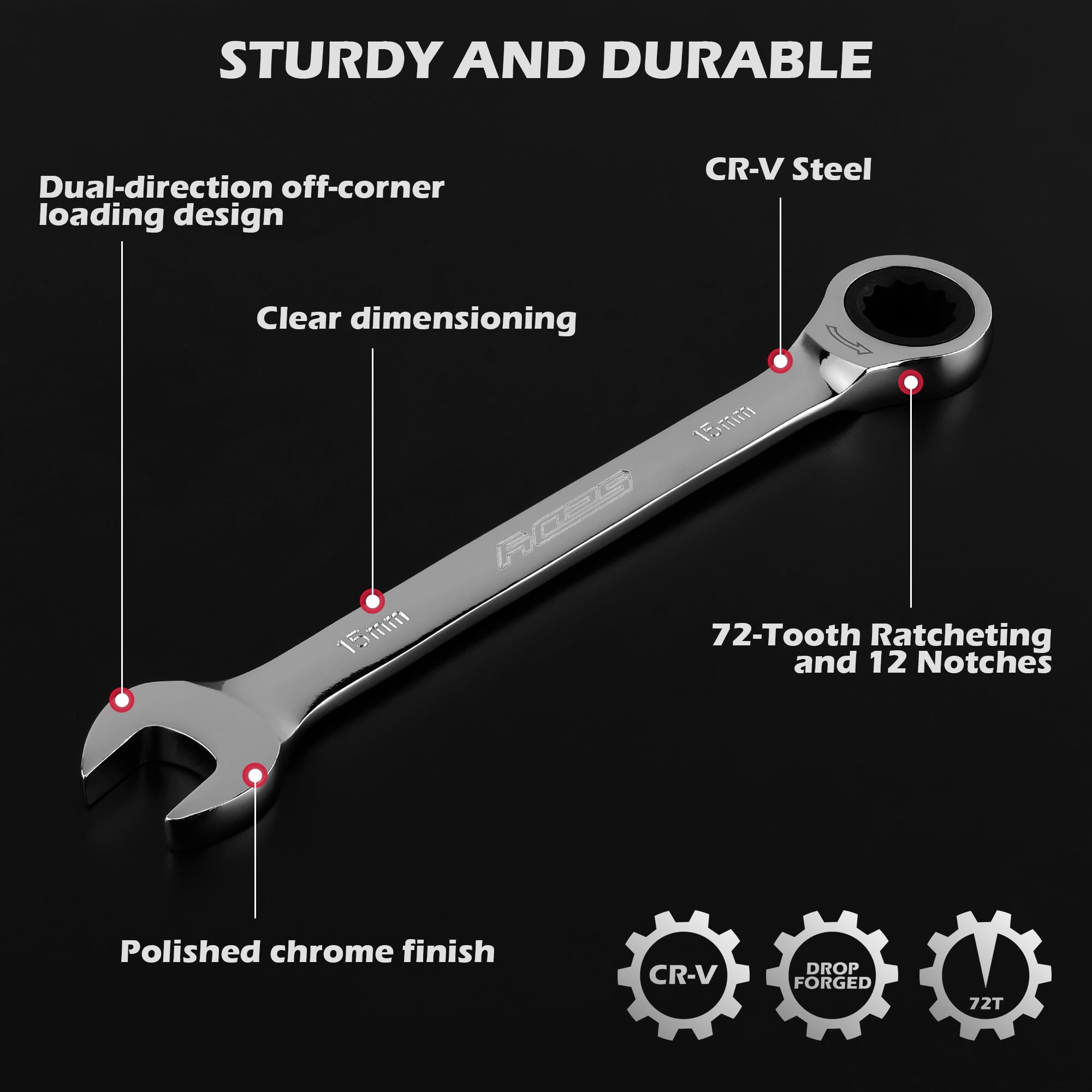 SEDY SAE range 1/4 to 3/4 inch fits standard bolts.