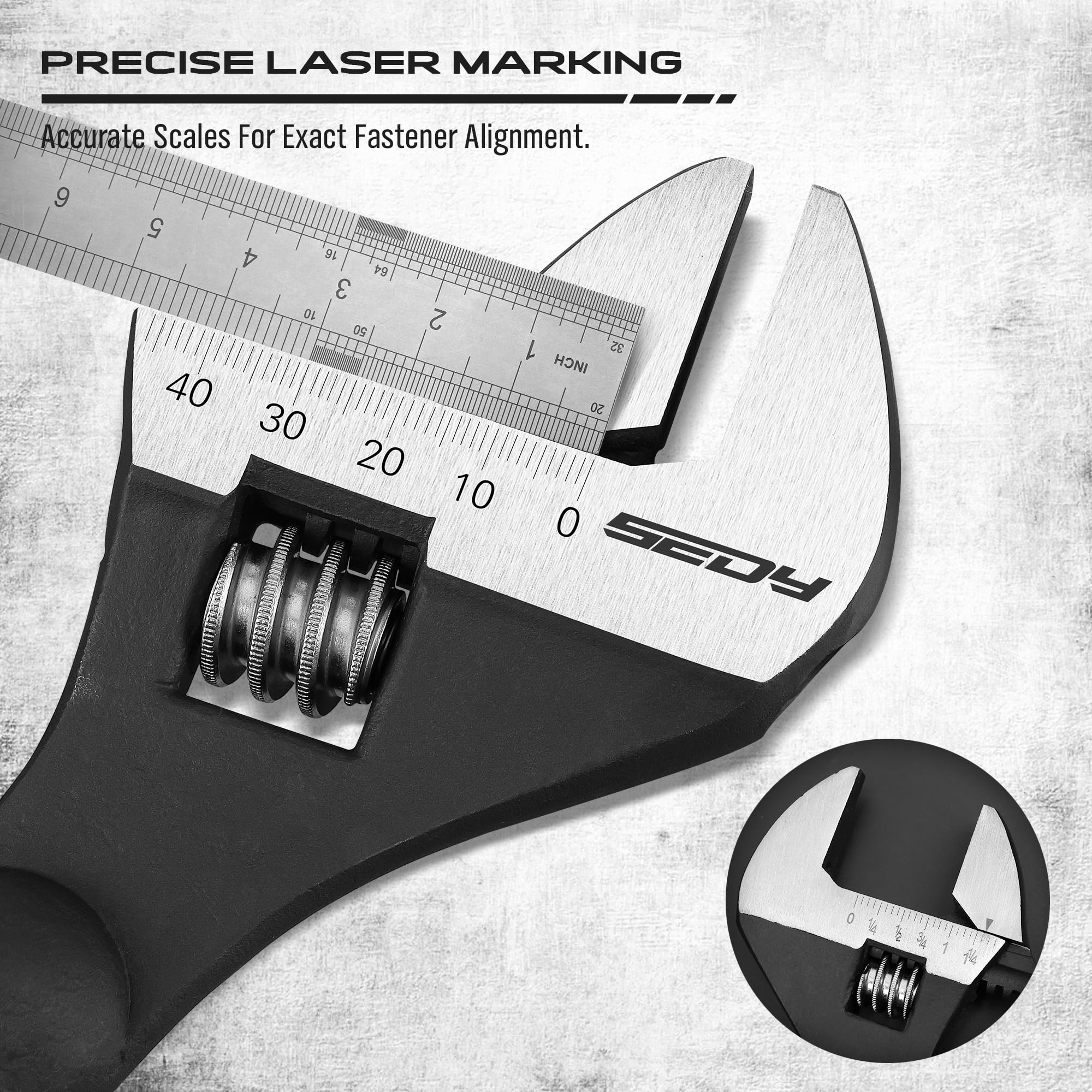 SEDY spud wrench with black oxide finish resists rust in demanding environments