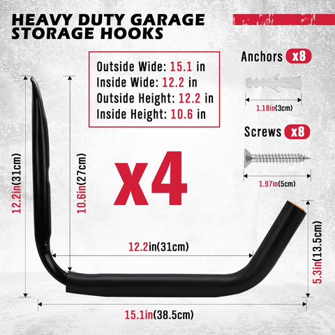 SEDY surfboard hanger with a 15-inch arm for easy access and protection.