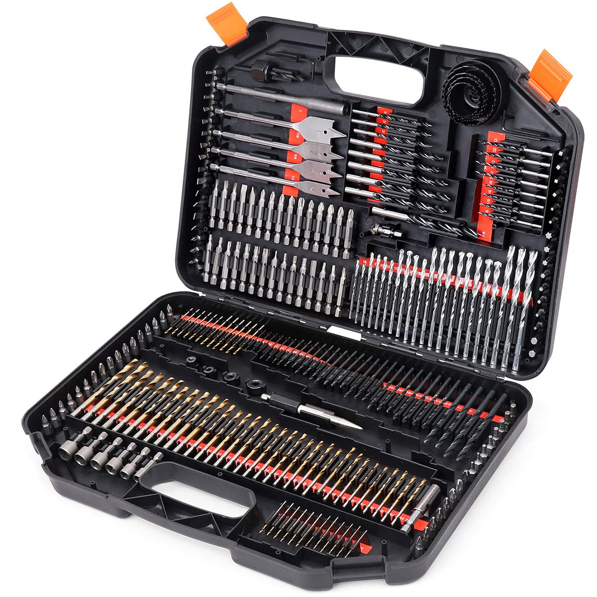 Sedy ultimate drill bit set 246 pcs case boosts versatility for woodworking and metalwork