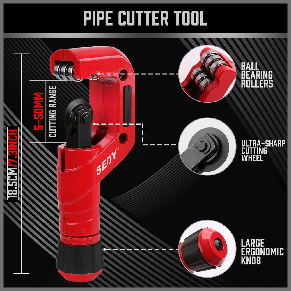 SEDY deburring tool refining pipe ends after cut for smoother finish