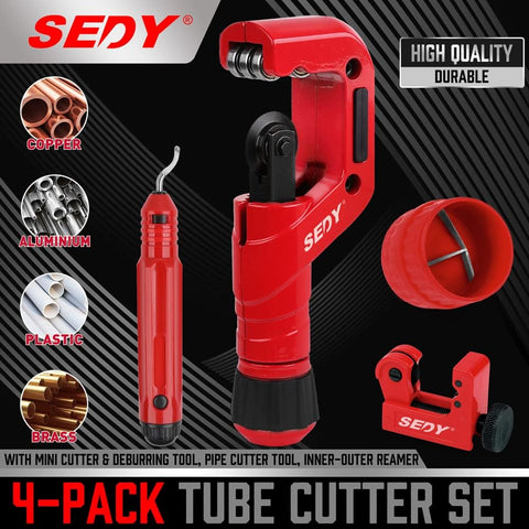 SEDY Ultimate Tube Cutter Set small cutter in action on a 1/8-7/8 inch pipe