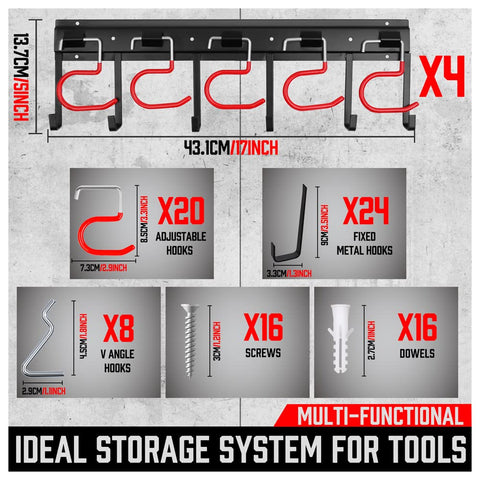 SEDY versatile organization for garages basements and sheds keeps tools tidy.