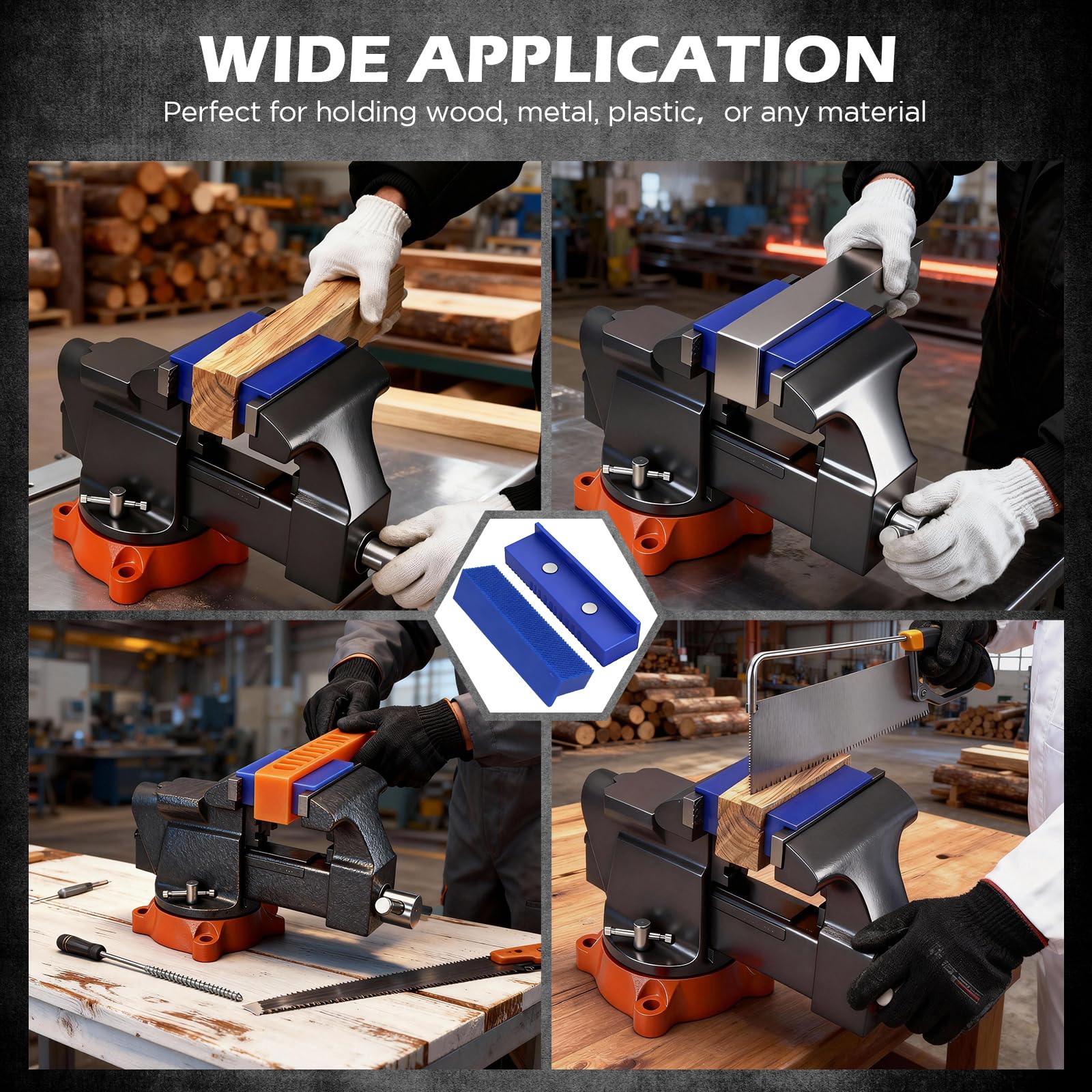 SEDY woodworking workflow relies on soft pads to prevent marks.
