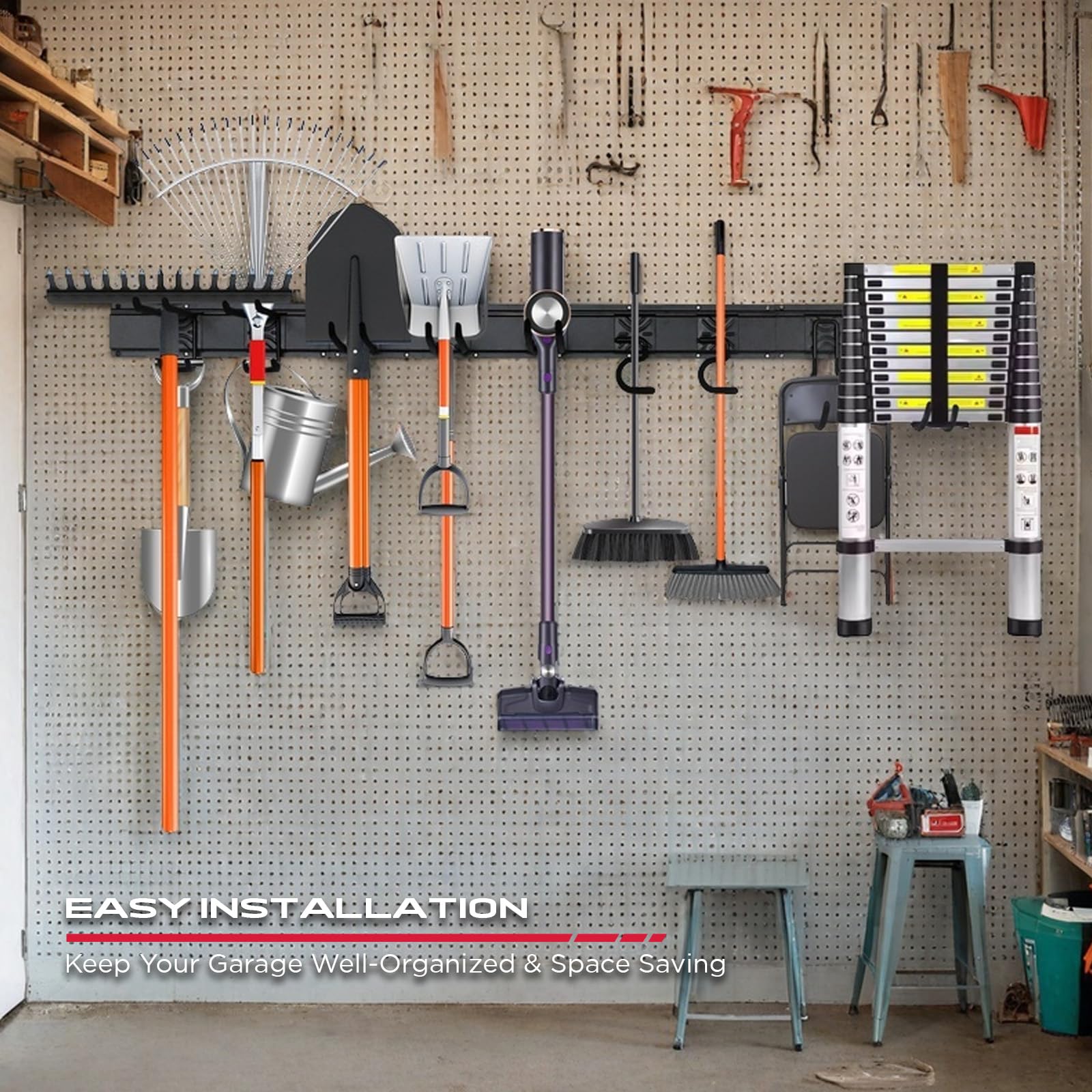 SEDY rugged system keeps sheds tidy and organized.