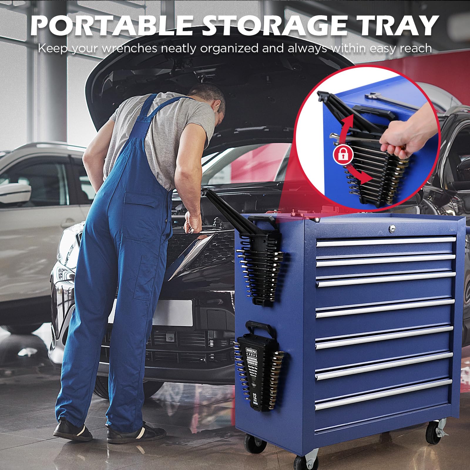 SEDY sturdy organizer box keeps tools neatly stored.