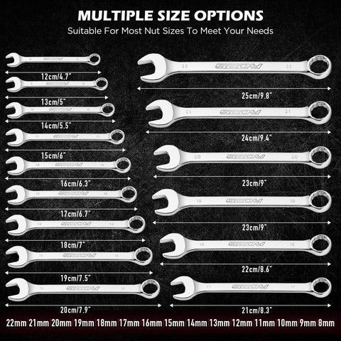 SEDY wrenches organized on a sturdy rack for quick access.