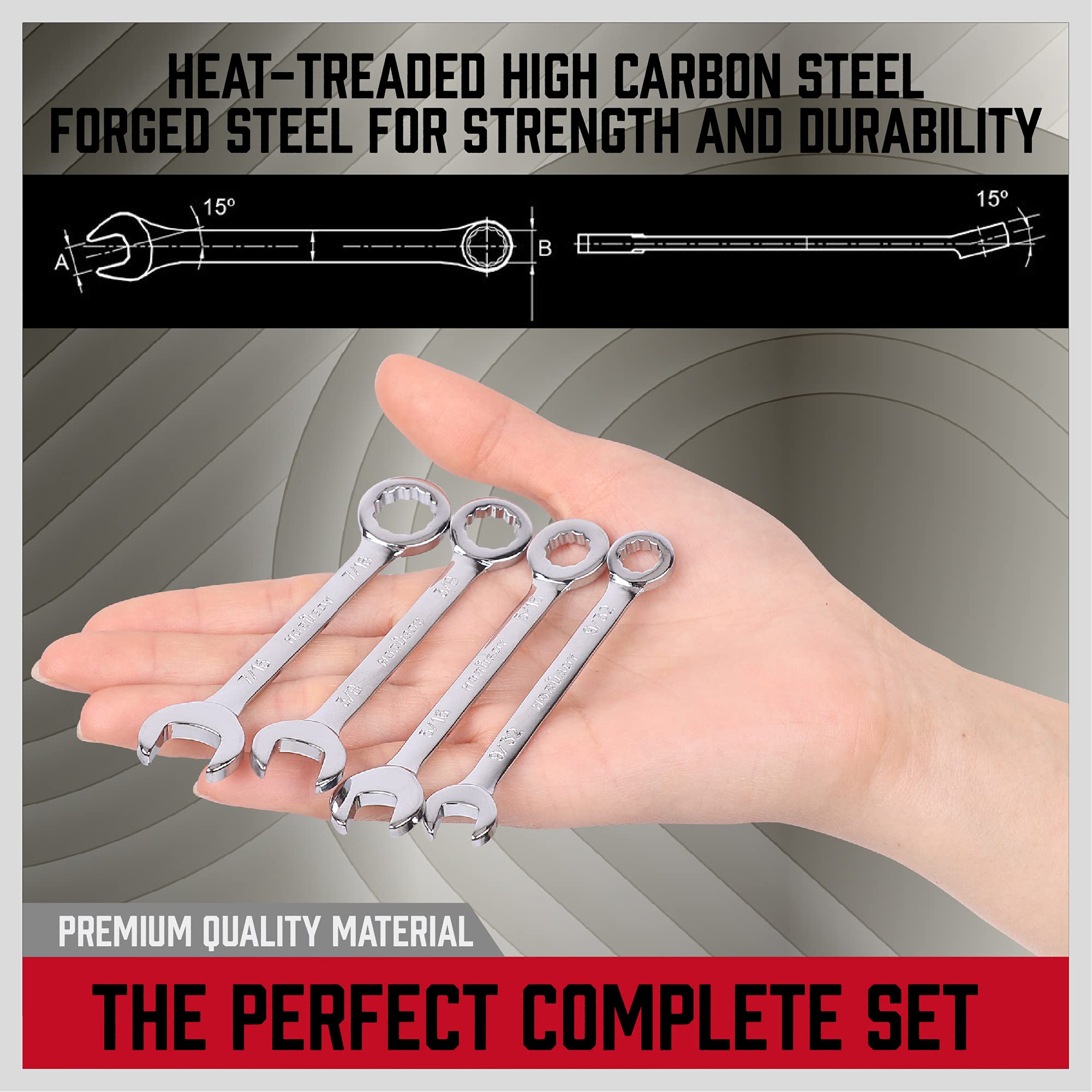 SEDY compact wrench set storage with zipper bag keeps tools organized and mobile.