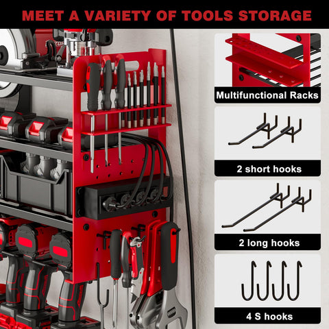SEEAHEAD four-tier adjustable shelves customize tool storage layouts