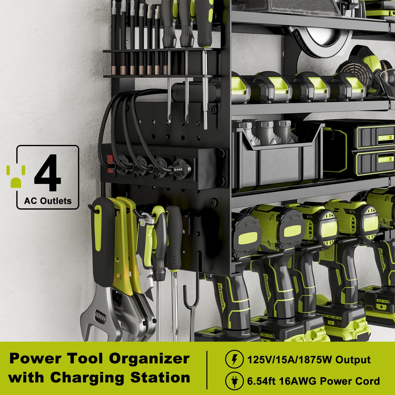 Seeahead adjustable shelves adapt to tool sizes for personalized storage layouts.