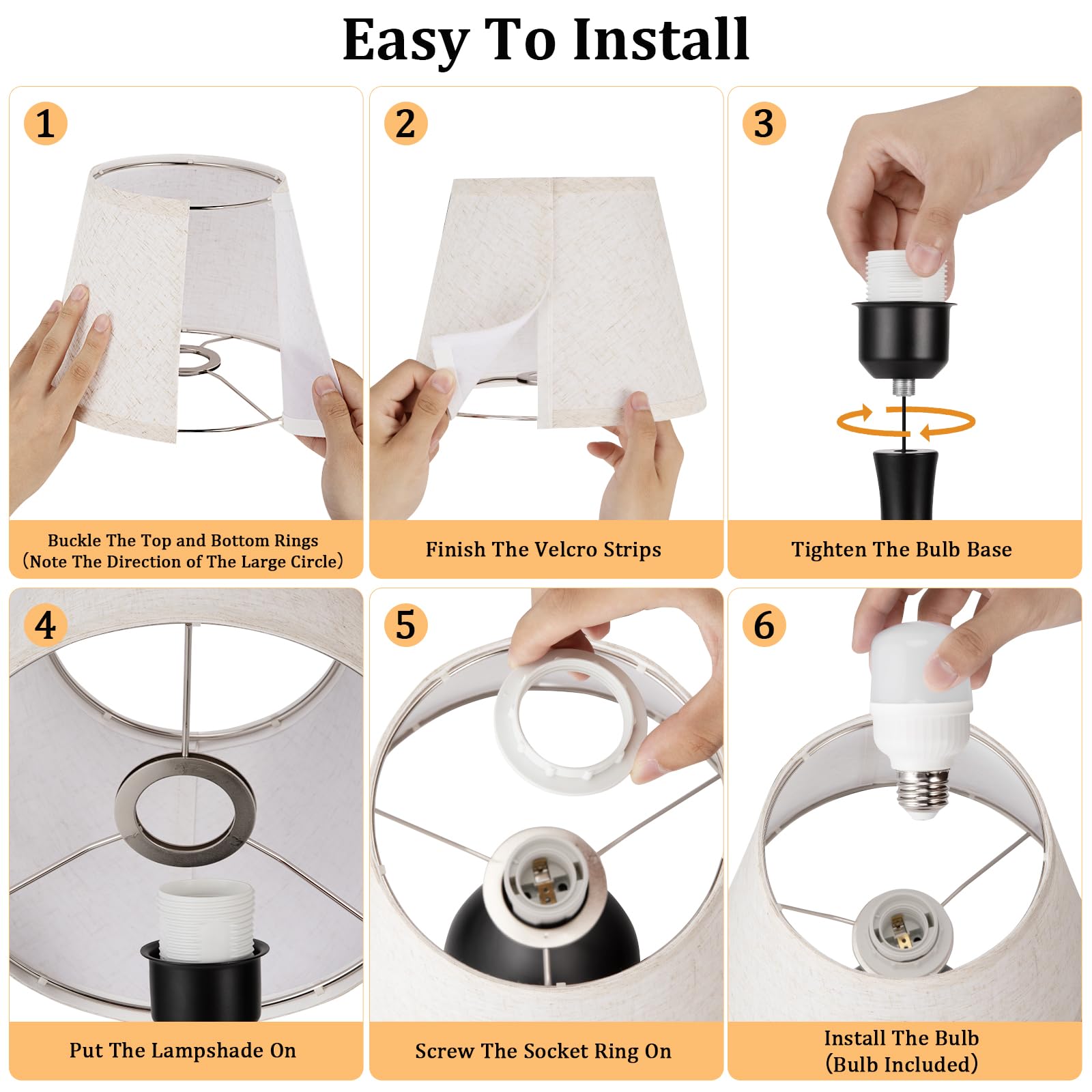 Seealle Bedroom lamp with LED bulb included